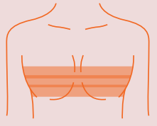 Side-to-side boob tape application: ideal for tube, halter-neck tops, sweetheart necklines, swimwear, spaghetti and more