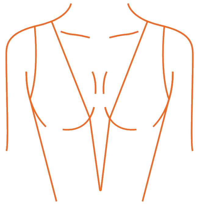 Style Nippetals products with deep necklines for seamless support and discreet coverage