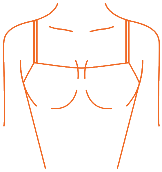 Style Nippetals products with spaghetti tops for a sleek, invisible look and comfortable support