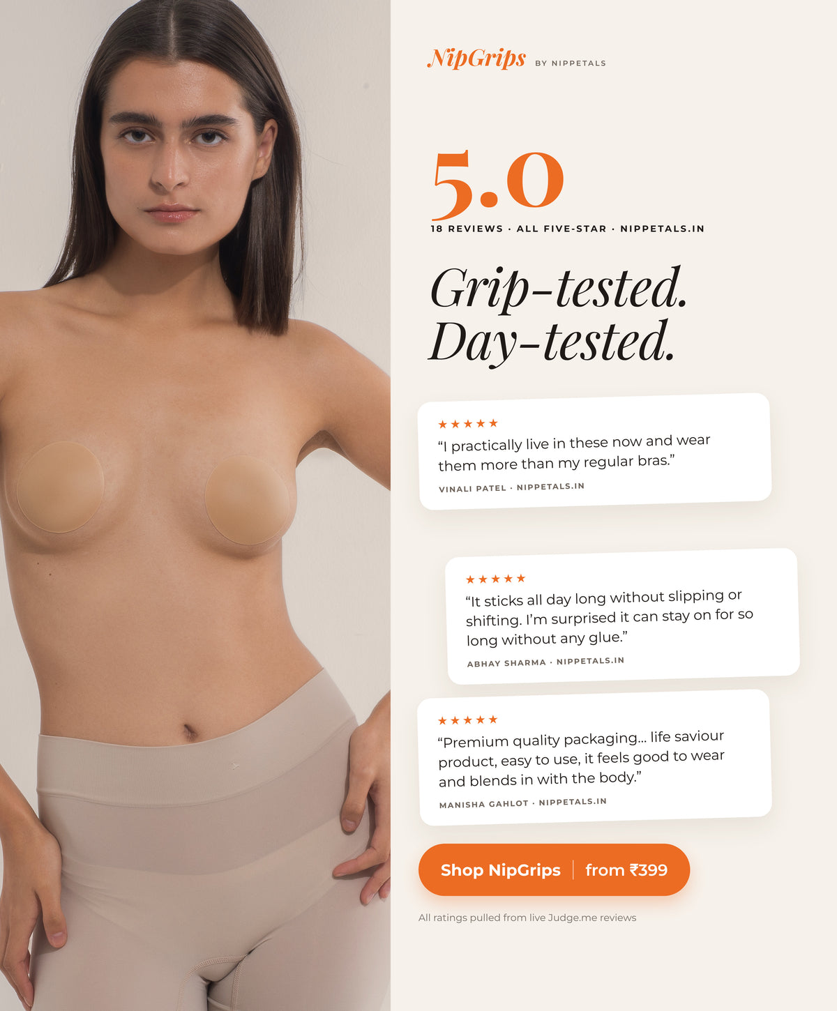 NipGrips No-glue Nipple Covers