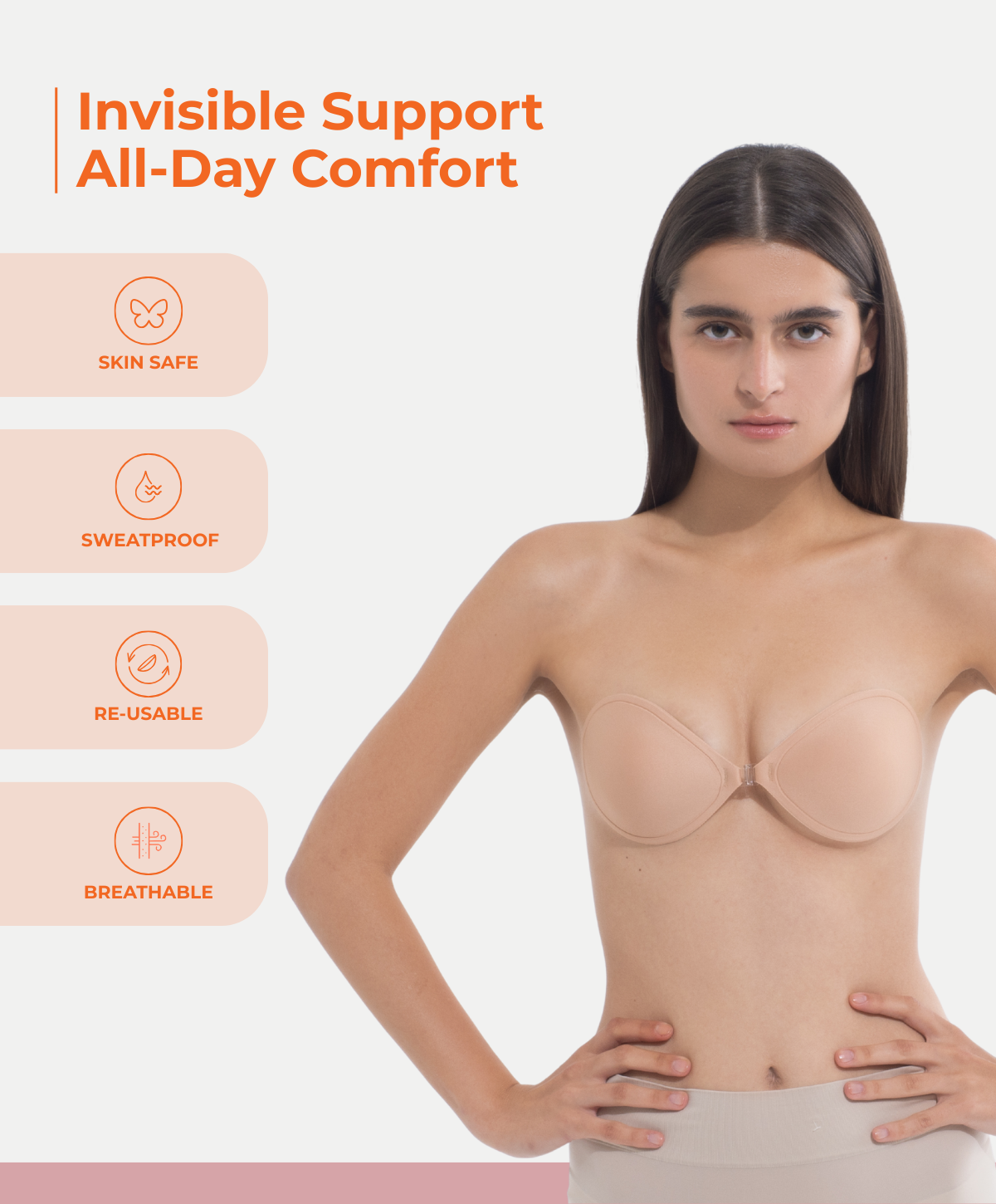 BareEase Adhesive Strapless Bra