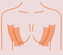 Bottom-to-shoulder application of boob tape: ideal for deep necklines, cowl-necks and backless styles